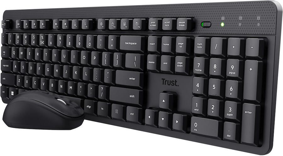 Trust ODY II WIRELESS KEYBOARD & MOUSE BE Toetsenbord Zwart