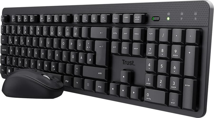 Trust TKM-360 WIRELESS KEYBOARD&MOUSE US Toetsenbord Zwart