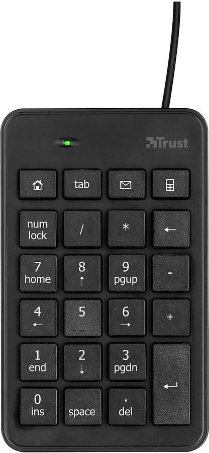 Trust Xalas Numeriek USB-toetsenblok Toetsenbord Zwart