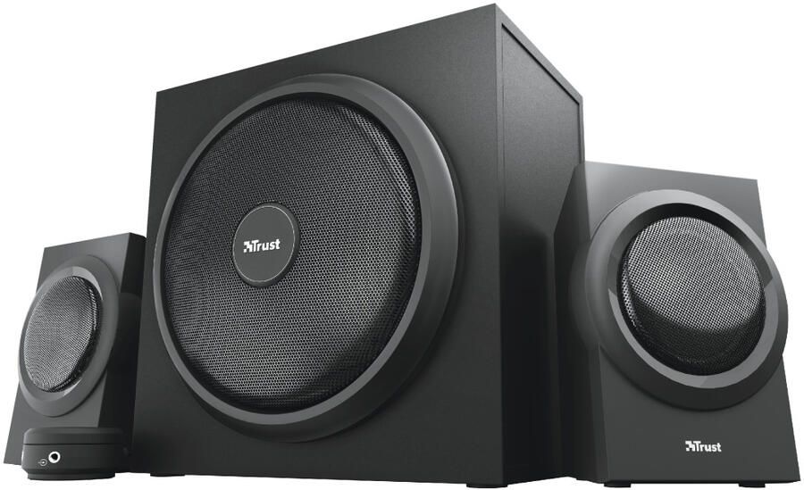 Trust Yuri 2.1-luidsprekerset met subwoofer PC speaker Zwart