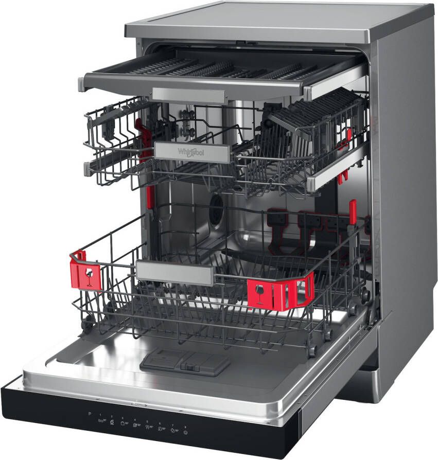 Whirlpool WH6FA14BN7A0X Vrijstaande vaatwasser Grijs - Foto 2