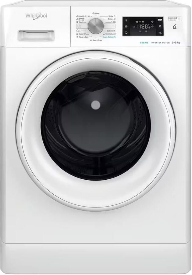 Whirlpool FFWDB 964489 WV EE Was-droogcombinatie Wit