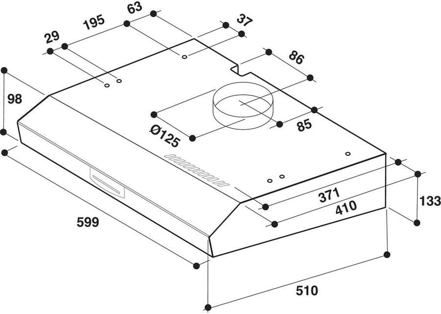 Whirlpool WSLK 66 2 AS X Wandafzuigkap LED Verlichting Energieklasse C - Foto 2