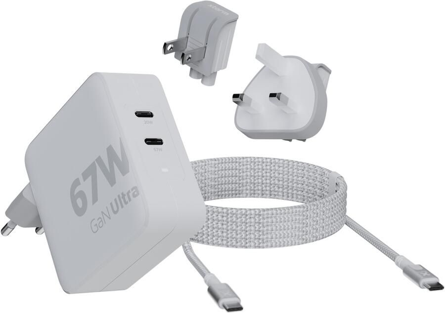 Xtorm GaN-Ultra Travel Charger 67W USB-C PD incl. Cable Oplader Wit