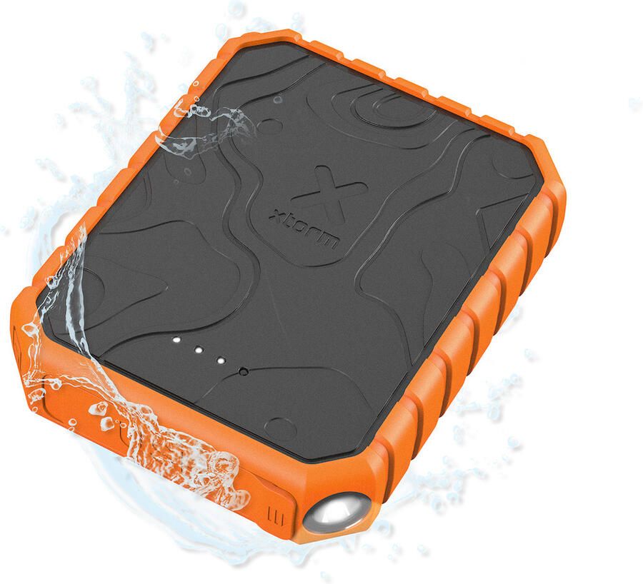 Xtorm Xtreme Powerbank Rugged 20W 10.000mAh waterdicht met zaklamp Powerbank Oranje