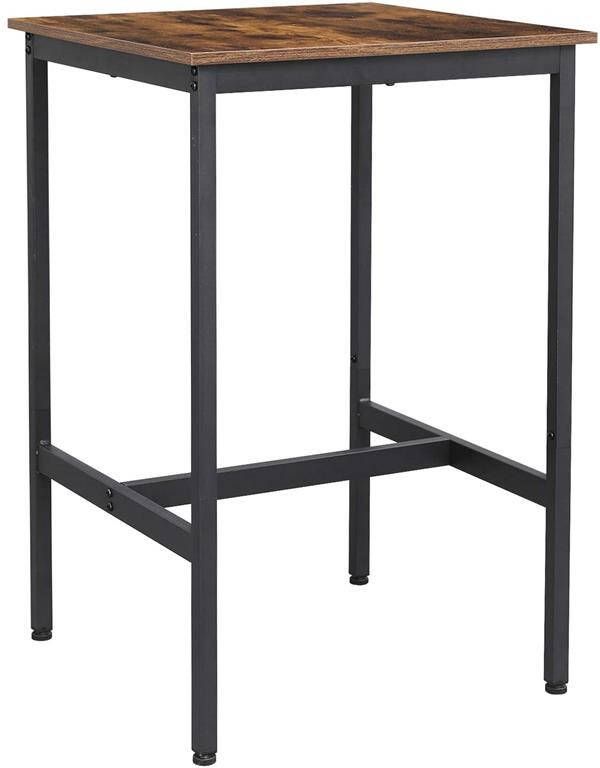 ACAZA Bartafel Hoge Keukentafel Industriële Stijl Vintage Bruin|Zwart