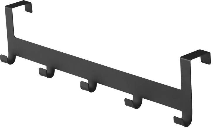 Acaza Metalen Deurkapstok met 5 Deur Haken Deurhanger Kapstok voor Handdoek en Kleding Metaal Zwart
