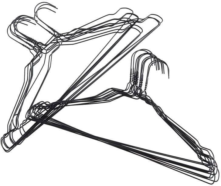 Acaza Set van 60 Metalen Kledinghangers Fijne Dunne Kapstokken Stomerij Hangers voor Dames Heren Kind Metaal