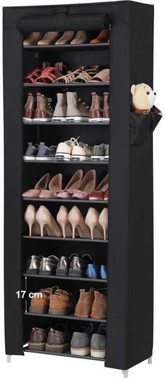 ACAZA Schoenenrek 27 paar schoenen 58x160x28 cm zwart