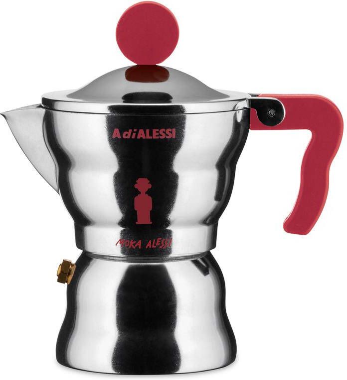 Alessi Percolator Moka AAM33|1 R 1 kops door Alessandro Mendini
