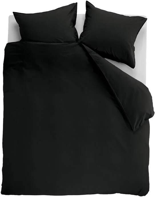 Ambiante Cotton Uni Dekbedovertrek Tweepersoons 200x200 220 cm Zwart - Foto 2