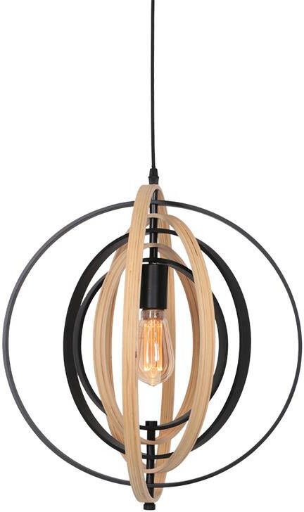 Anne Lighting Anne Light & home Hanglamp Muoversi Ø 45 cm hout zwart
