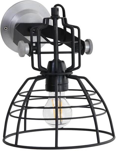 Anne Lighting Lightning industriele an wandlamp 1-l. 22x24cm zwart