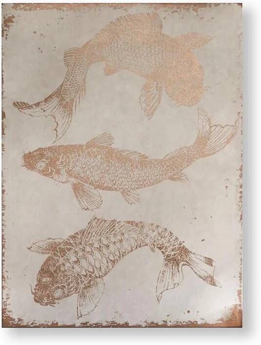 Art For the Home Canvas Koi Rosegoud 70x50 cm