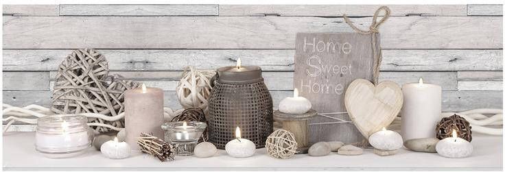 Art For the Home Sweet Cosy Home LED canvas 30x90 cm