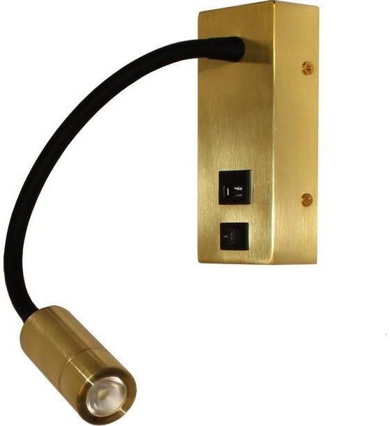 Artdelight Wandlamp Easy LED USB Mat Goud