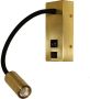 Artdelight Wandlamp Easy LED Goud USB Flex LED 3W 2700K IP20 > wandlamp binnen | wandlamp goud | leeslamp | bedlamp | led lamp | usb aansluiting lamp - Thumbnail 2
