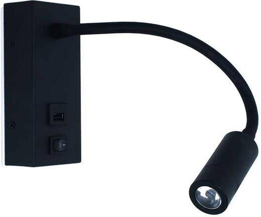 Artdelight Wandlamp Easy LED USB Zwart