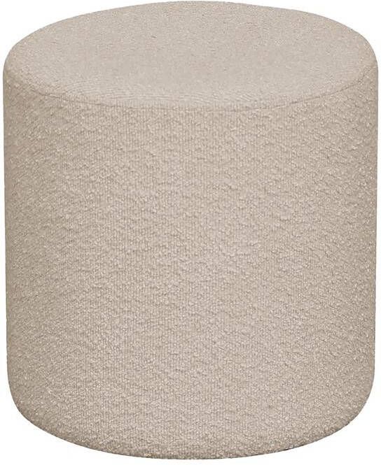 Artichok Jip Ronde Poef Bouclé Stof Ø 34 x 36 cm Beige