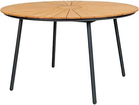 Artichok Matteo Tuintafel Bruin Rond 130 cm Metaal & Teakhout