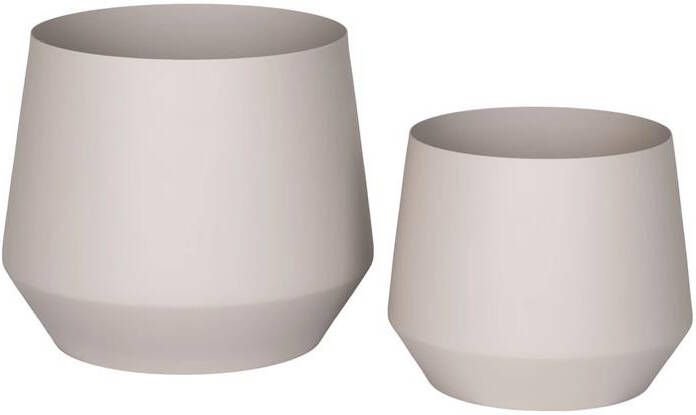Artichok Yannick Metalen Bloempotten Set van 2 Beige