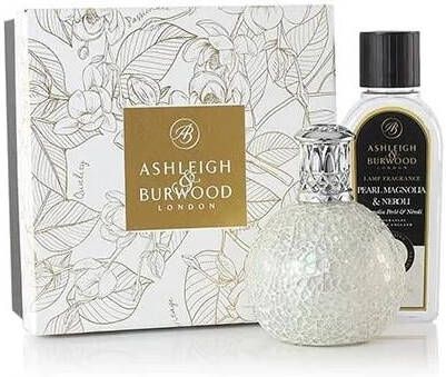 Ashleigh & Burwood Pearl Magnolia & Neroli Geurlamp Cadeauset wit