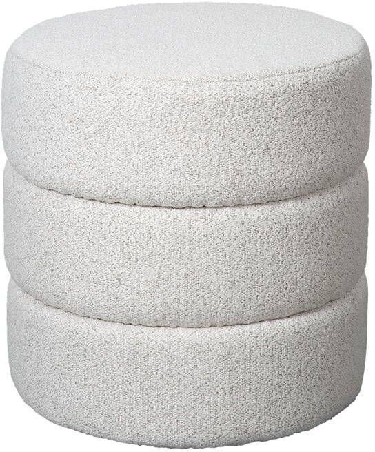 Atmooz by Charrell Atmooz Goa Poef Alpine Champagne Wit Bouclé 50x50x55 cm