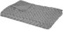 Atmosphera Sprei deken plaid donkergrijs polyester 120 x 160 cm geknoopt motief Plaids - Thumbnail 2