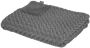 Atmosphera Sprei deken plaid donkergrijs polyester 230 x 180 cm geknoopt motief Plaids - Thumbnail 2