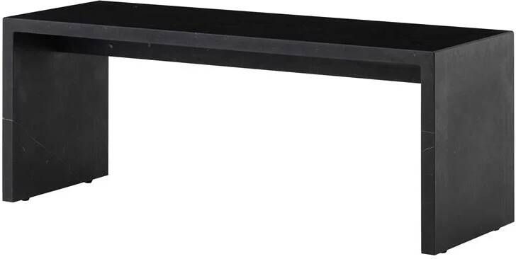 Audo Copenhagen Plinth Bridge salontafel zwart Marquina marmer