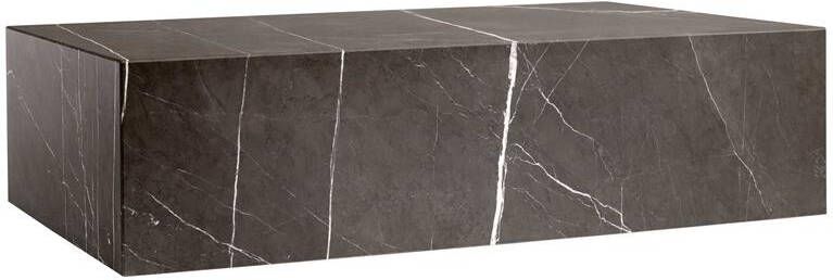 Audo Copenhagen Plinth Low salontafel 60x100 Kendzo marmer grijs