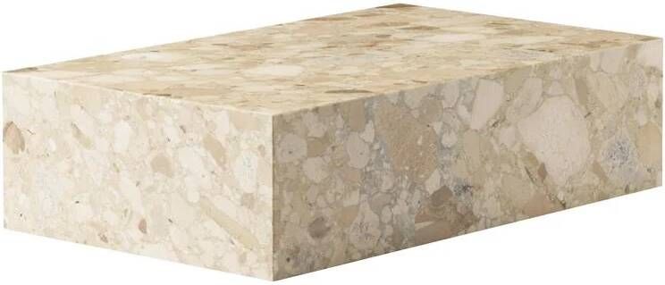 Audo Copenhagen Plinth Low salontafel 60x100 Kunis Breccia marmer