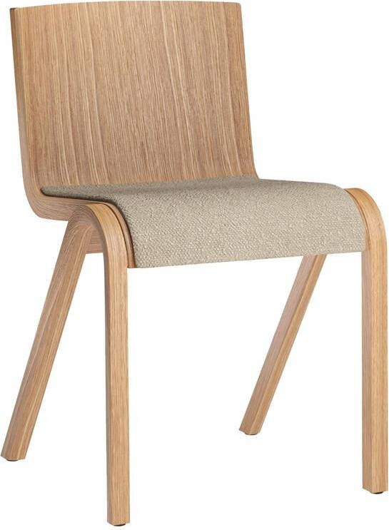 Audo Copenhagen Ready eetkamerstoel naturel eiken zitting Bouclé 02