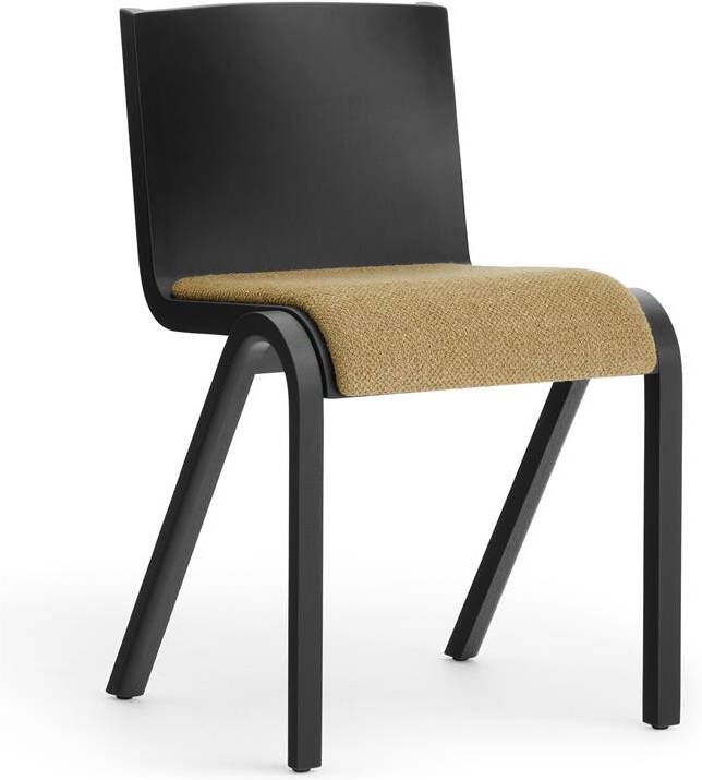 Audo Copenhagen Ready eetkamerstoel zwart eiken zitting Bouclé 06é 06