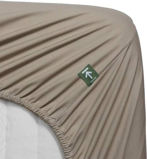 Beddinghouse Percale katoen Splittopper Hoeslaken 180x220 Zand