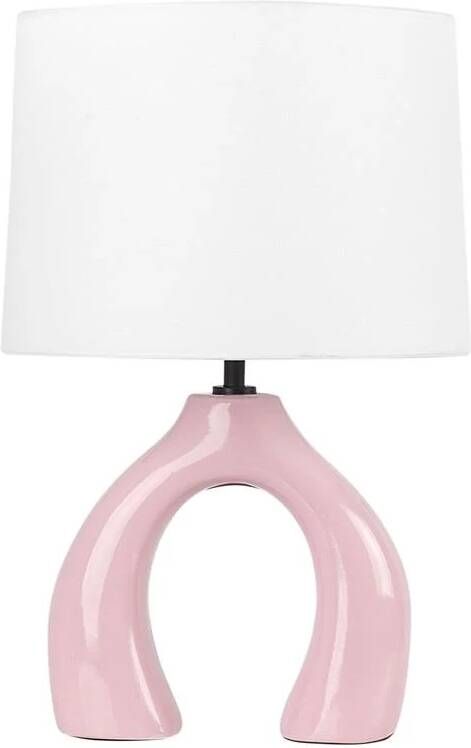 Beliani ABBIE Tafellamp Roze Keramiek