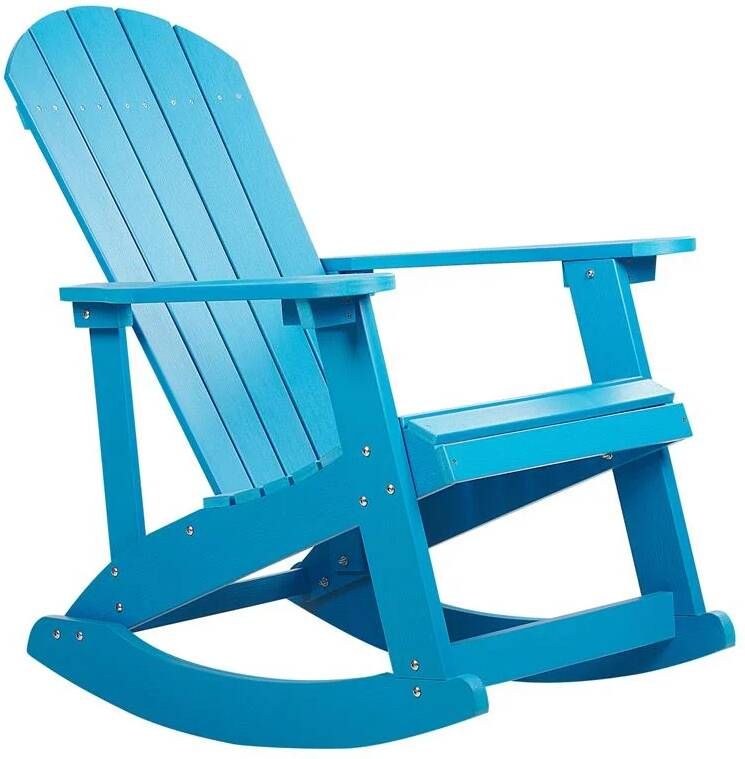 Beliani ADIRONDACK Schommelstoel-Blauw-Kunsthout