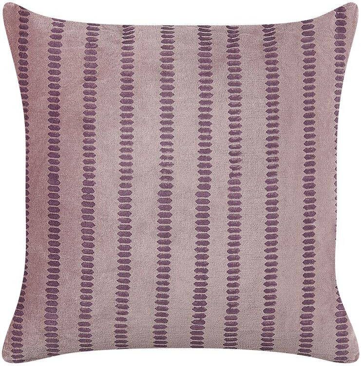 Beliani AGAPANTHUS Sierkussen Roze 45 x 45 cm Fluweel