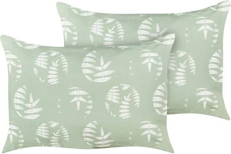 Beliani -ALASSIO-Tuinkussen set van 2-Groen-40 x 60 cm-Polyester