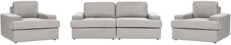 Beliani ALLA Bankenset 5-zits Lichtgrijs Polyester
