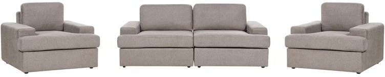 Beliani ALLA Bankenset 5-zits Taupe Polyester