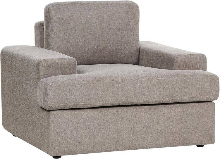 Beliani ALLA Fauteuil Taupe Polyester