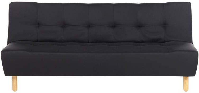 Beliani ALSTEN Slaapbank 3-zits Zwart Polyester