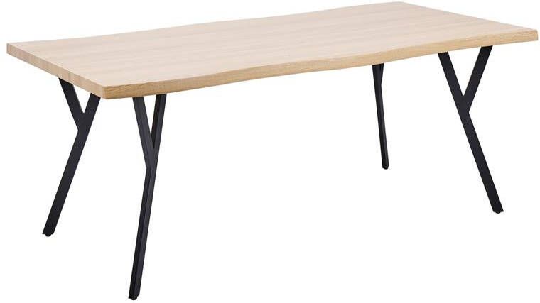 Beliani -ALTON-Rechthoekige eettafel-Lichthout-180 x 90 cm-MDF