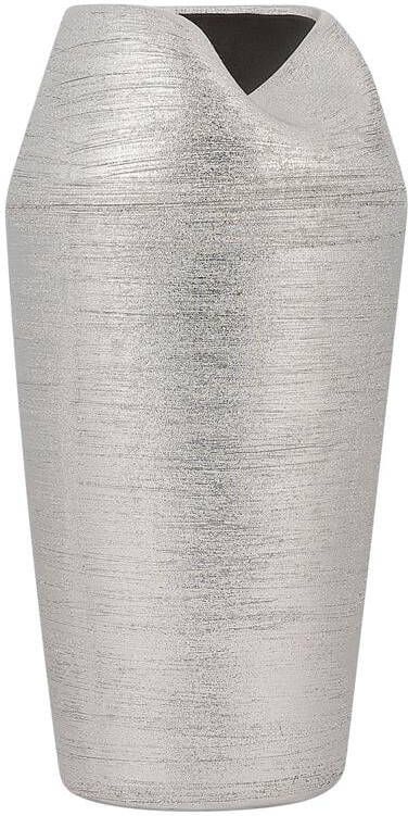 Beliani APAMEA Decoratieve vaas Zilver Steengoed