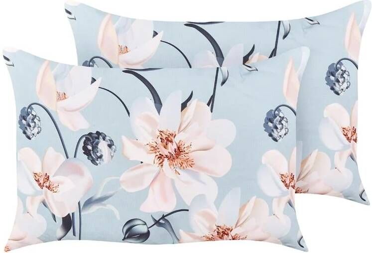 Beliani -APRICALE-Tuinkussen set van 2-Blauw-40 x 60 cm-Polyester