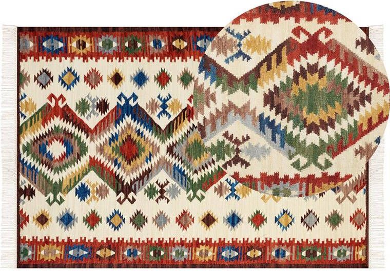 Beliani AREVIK Kelim vloerkleed Multicolor 200 x 300 cm Wol