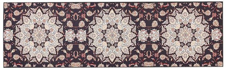 Beliani -ARITAS-Loper tapijt-Zwart|Beige-60 x 200 cm-Polyester