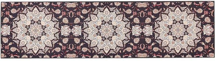 Beliani -ARITAS-Loper tapijt-Zwart|Beige-80 x 300 cm-Polyester
