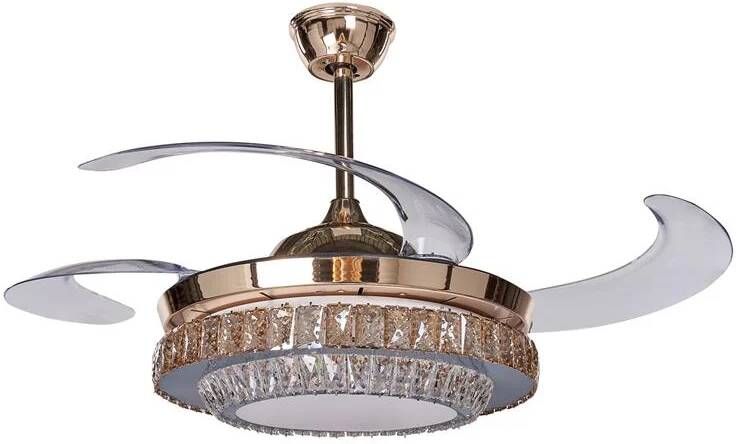 Beliani ASHLEY Plafondlamp met ventilator-Goud-IJzer